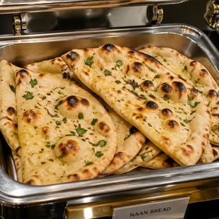 Garlic Naan and Plain Naan Tray