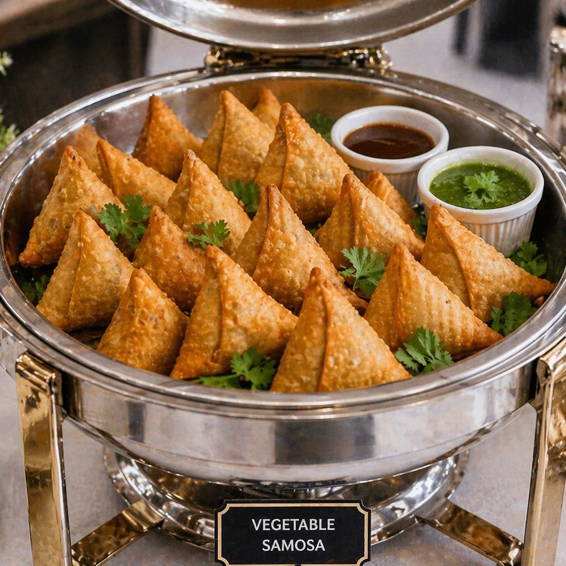 Vegetable Samosa Tray.